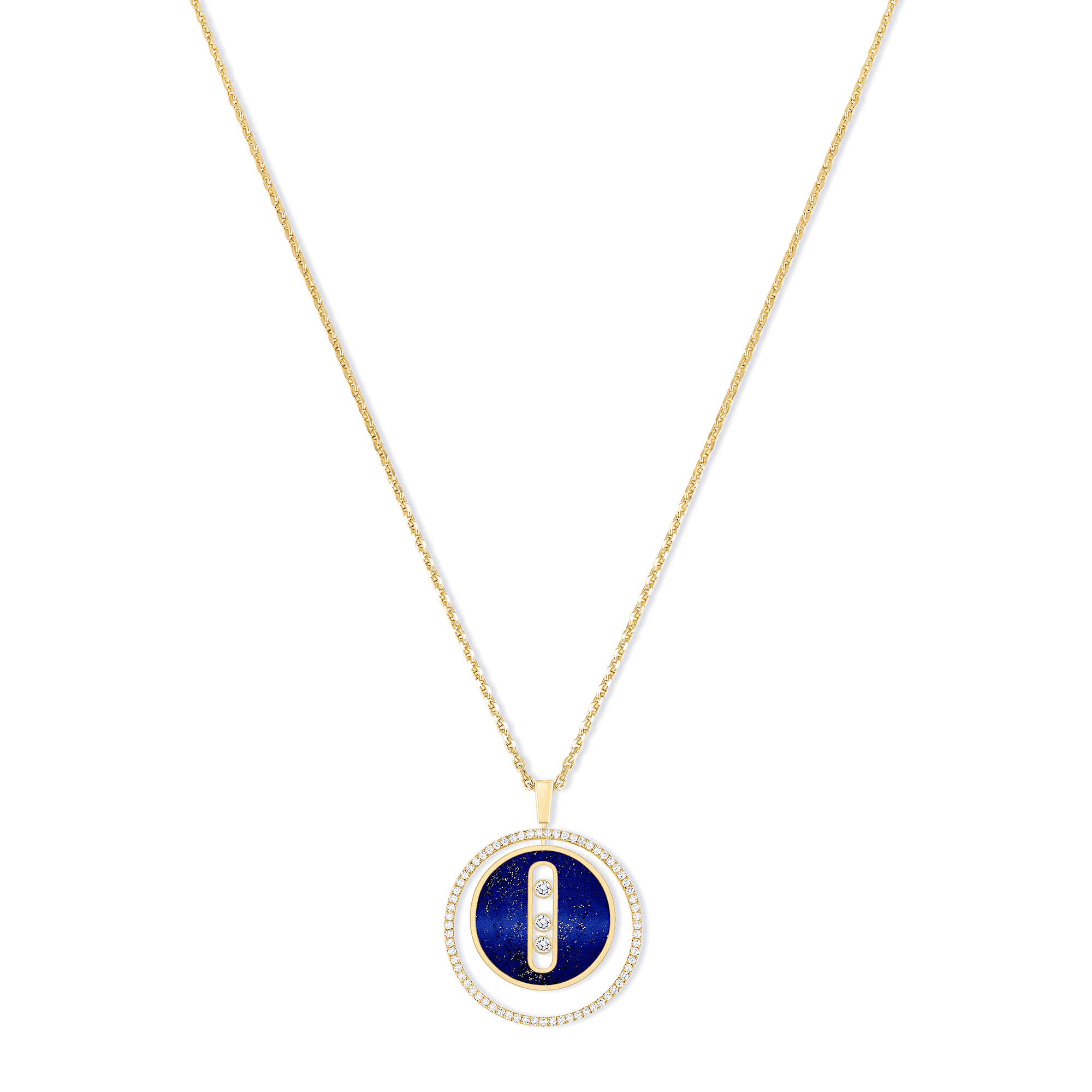 Lapis Lazuli Lucky Move 18ct Yellow Gold Diamond Necklace