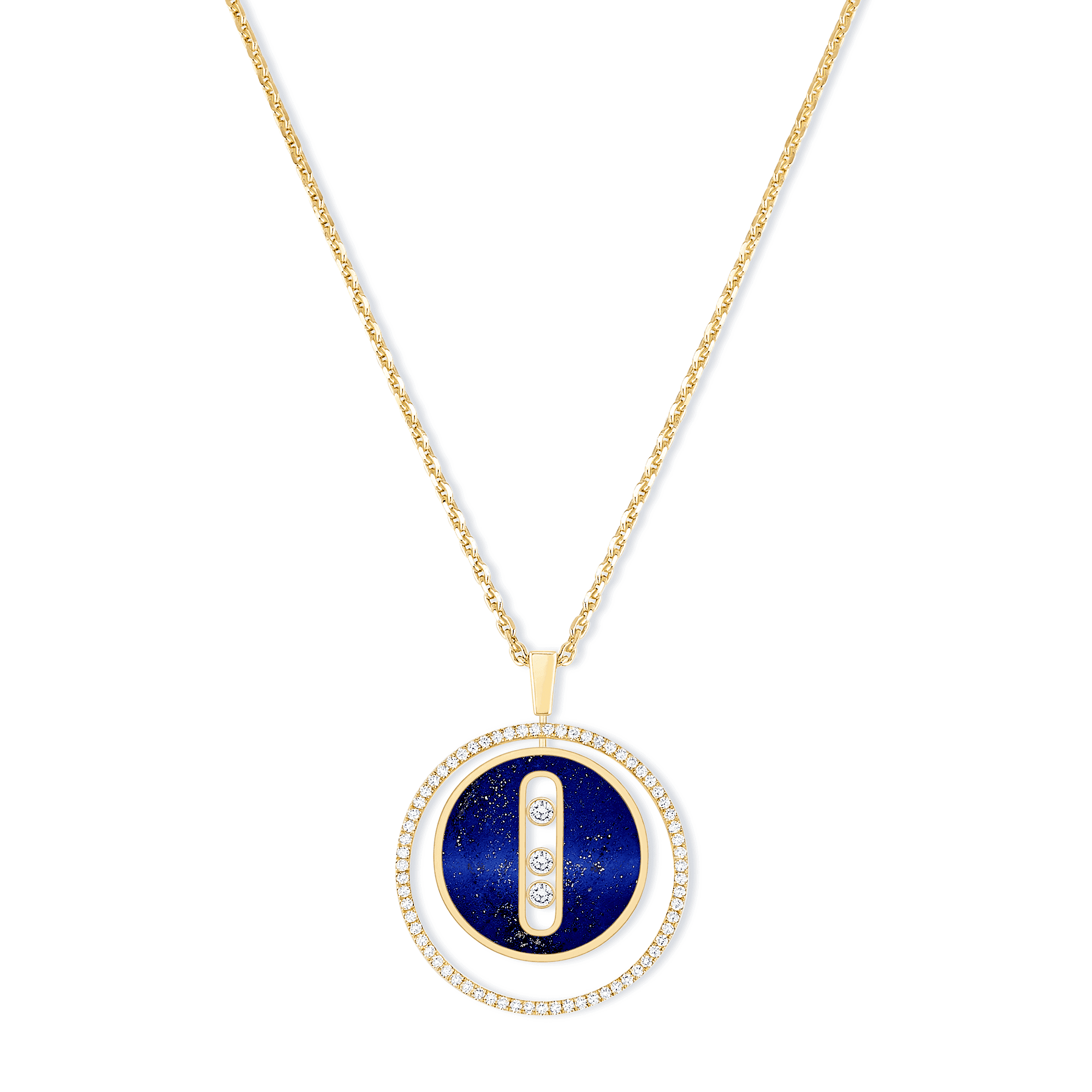 Lapis Lazuli Lucky Move 18ct Yellow Gold Diamond Necklace