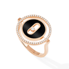 Messika Paris Lucky Move 18ct Pink Gold Onyx And Diamond Ring - Berry's Jewellers