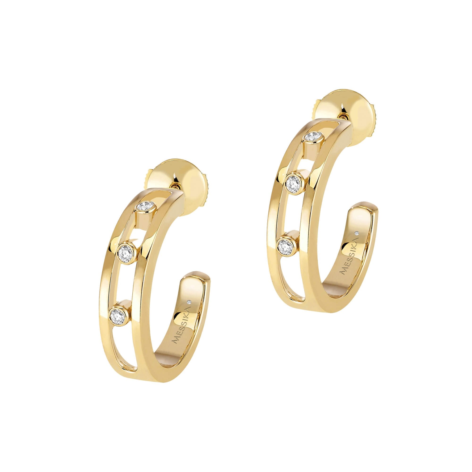 Messika Paris Move 18ct Yellow Gold Hoop Earrings - Berry's Jewellers