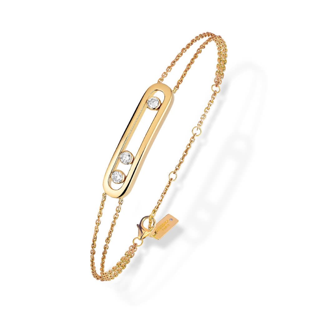 Move Classique 18ct Yellow Gold Diamond Set Bracelet