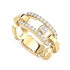 Messika Paris Move Link 18ct Yellow Gold Diamond Set Ring - Berry's Jewellers