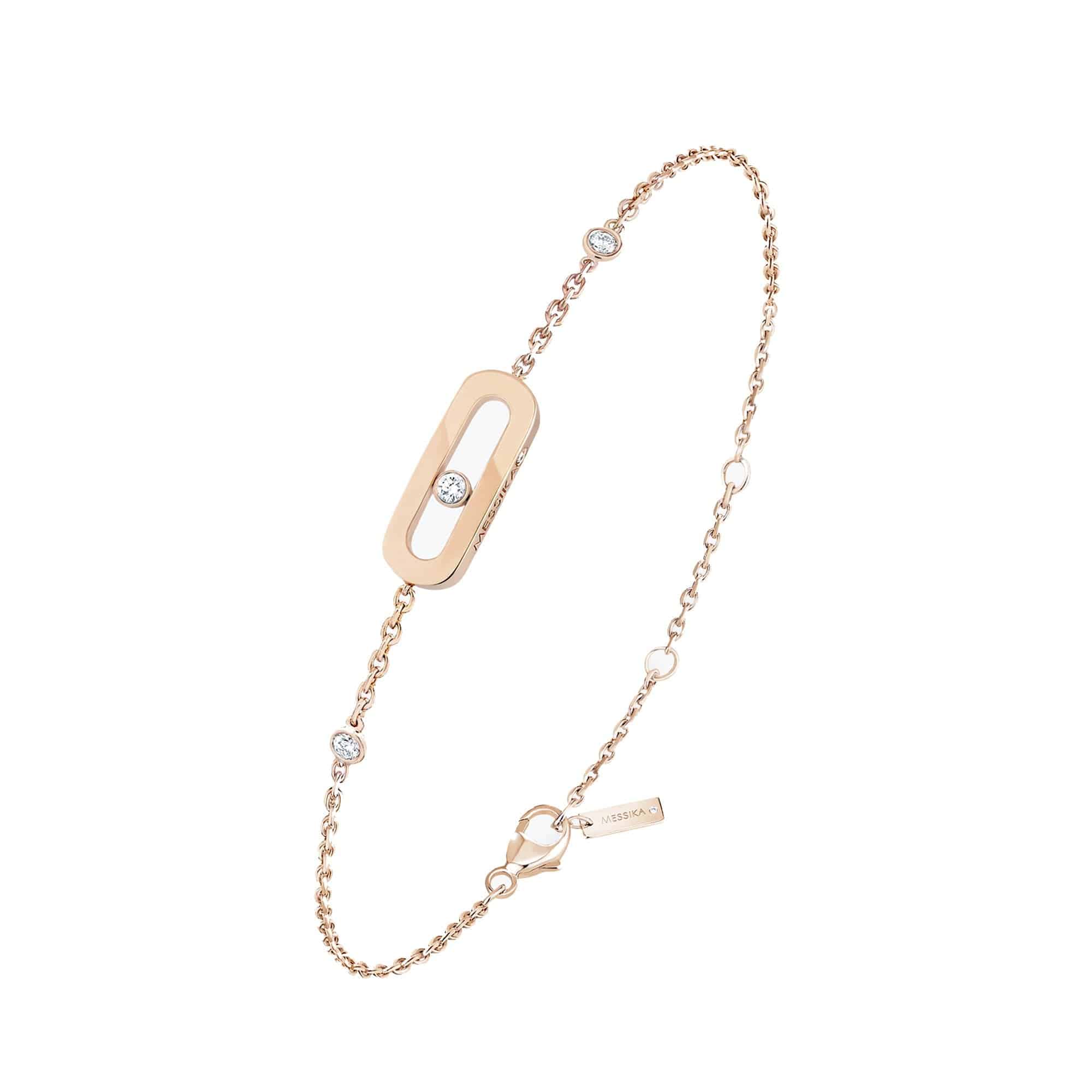 Messika Paris Move Uno 18ct Pink Gold Diamond Bracelet - Berry's Jewellers