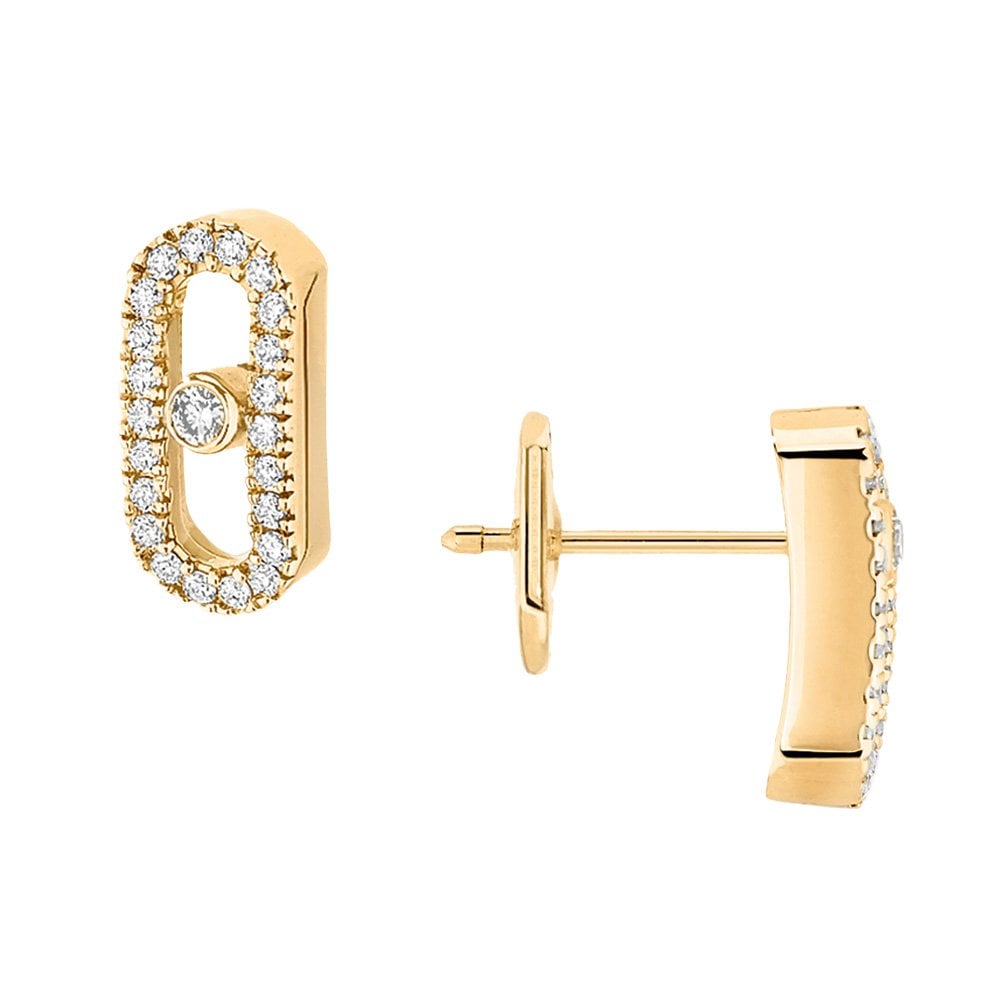 Move Uno 18ct Yellow Gold Diamond Earrings