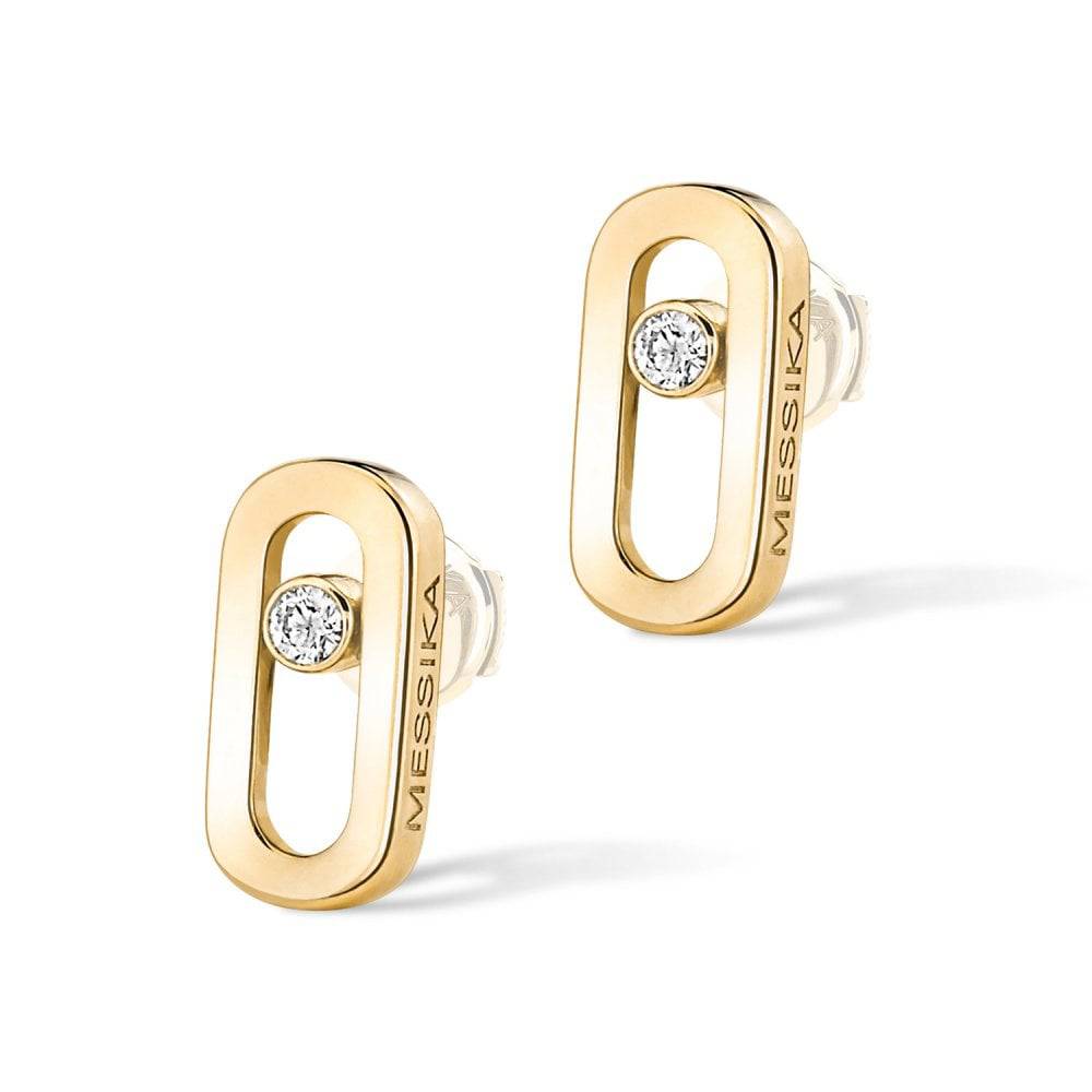 Move Uno 18ct Yellow Gold Diamond Earrings