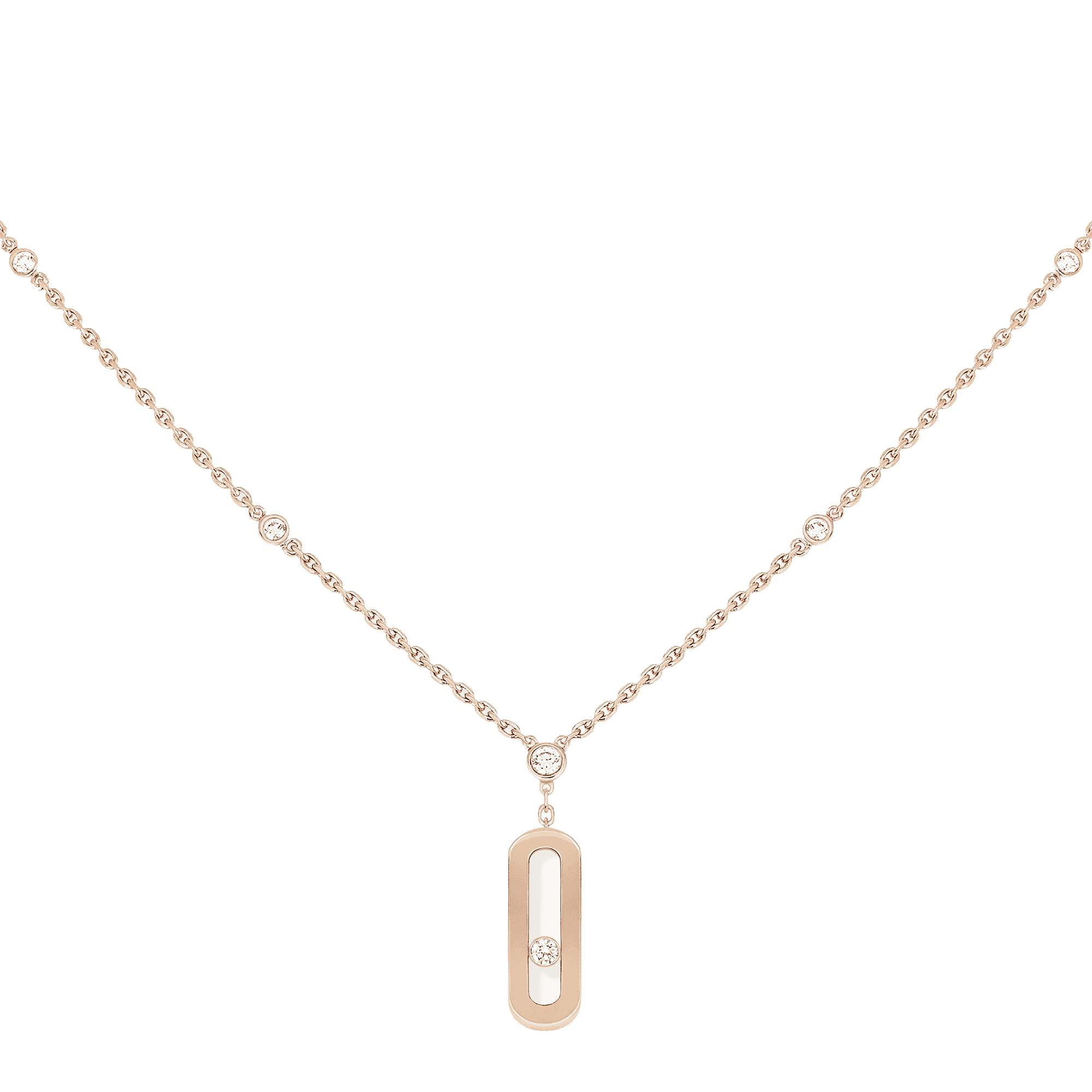 Messika Paris Move Uno Long Necklace 18ct pink gold - Berry's Jewellers