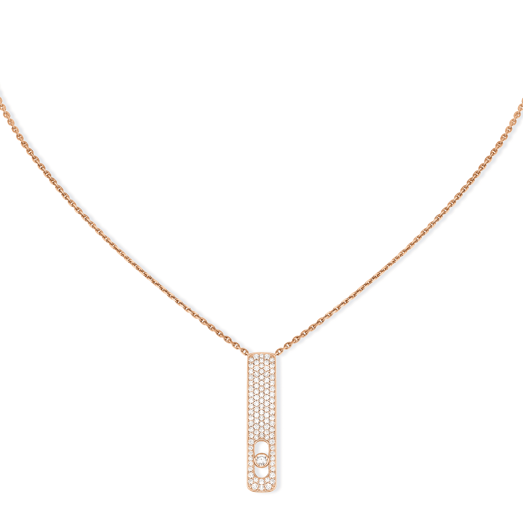 Messika Paris My First Diamond Pave 18ct pink gold necklace - Berry's Jewellers