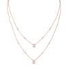 Messika Paris My Twin 2 Rows 18ct Pink Gold Diamond Necklace - Berry's Jewellers