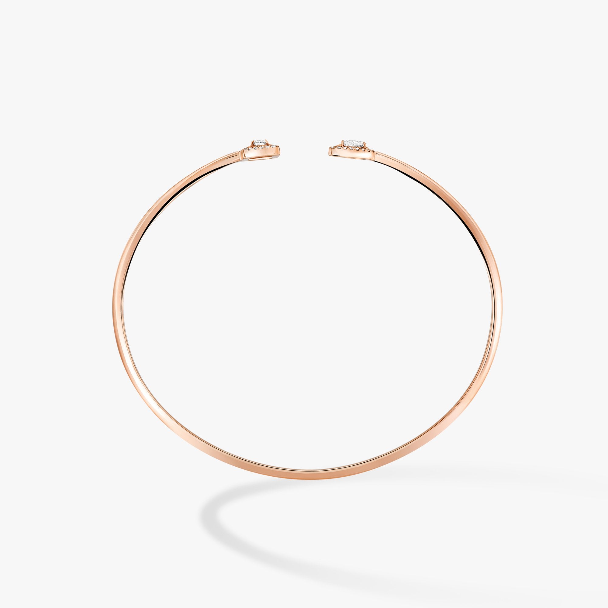 My Twin Toi & Moi 18ct Pink Gold Diamond Bangle