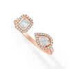 Messika Paris My Twin Toi & Moi 18ct Pink Gold Diamond Ring - Berry's Jewellers