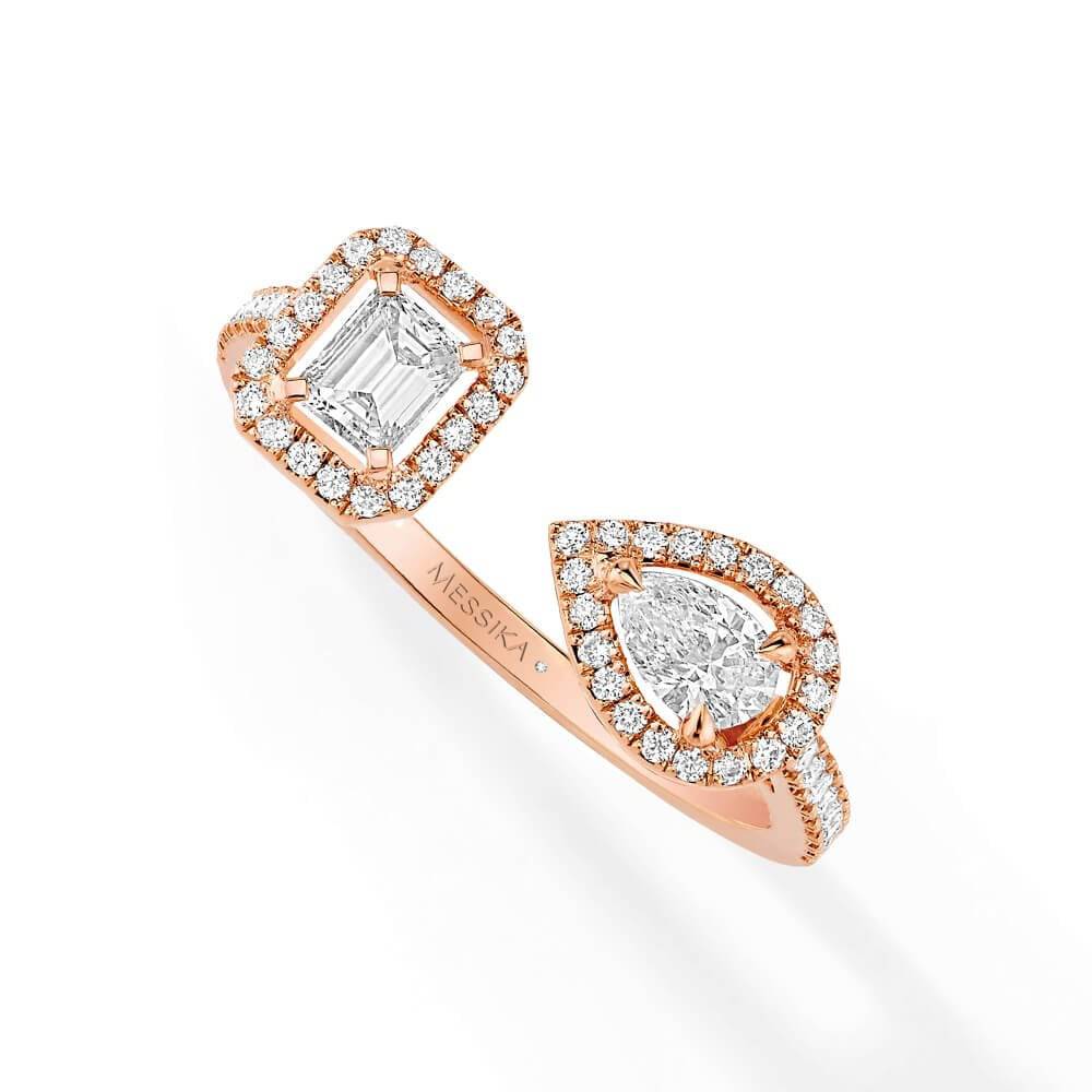 My Twin Toi & Moi 18ct Pink Gold Diamond Ring