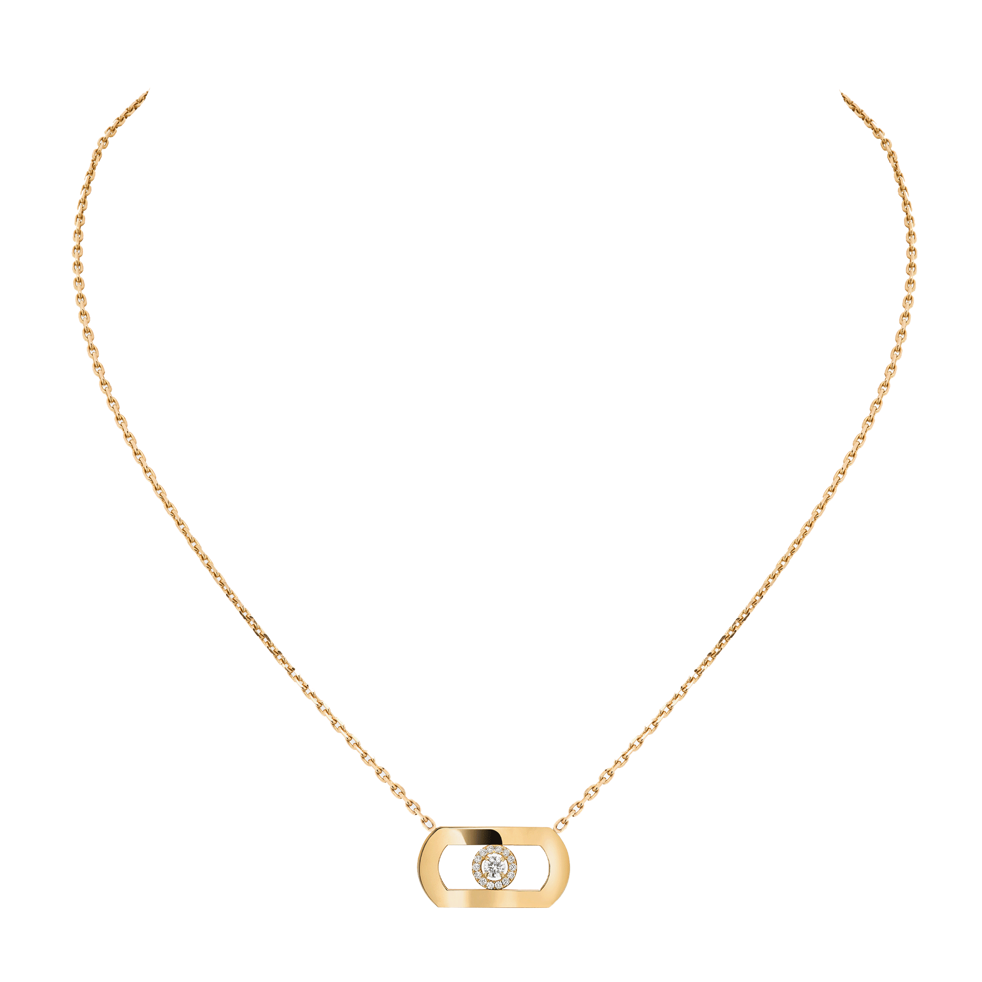 Messika Paris So Move 18ct Yellow Gold Diamond Set Necklace - Berry's Jewellers