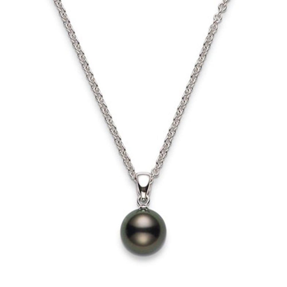 18ct White Gold Black South Sea Pearl Pendant