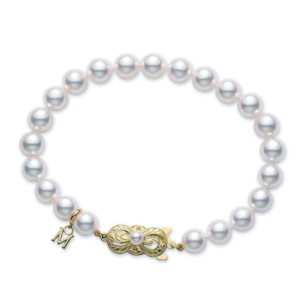 Mikimoto Akoya Pearl 6 -5.5mm Bracelet With Signature 18ct Yellow Gold Clasp - Berry's Jewellers