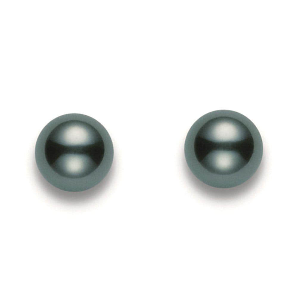 Mikimoto Classic Collection White Gold Black Pearl Stud Earrings - Berry's Jewellers