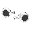 Montblanc Meisterstuck Black and Steel Onyx Inlay Cufflinks - Berry's Jewellers