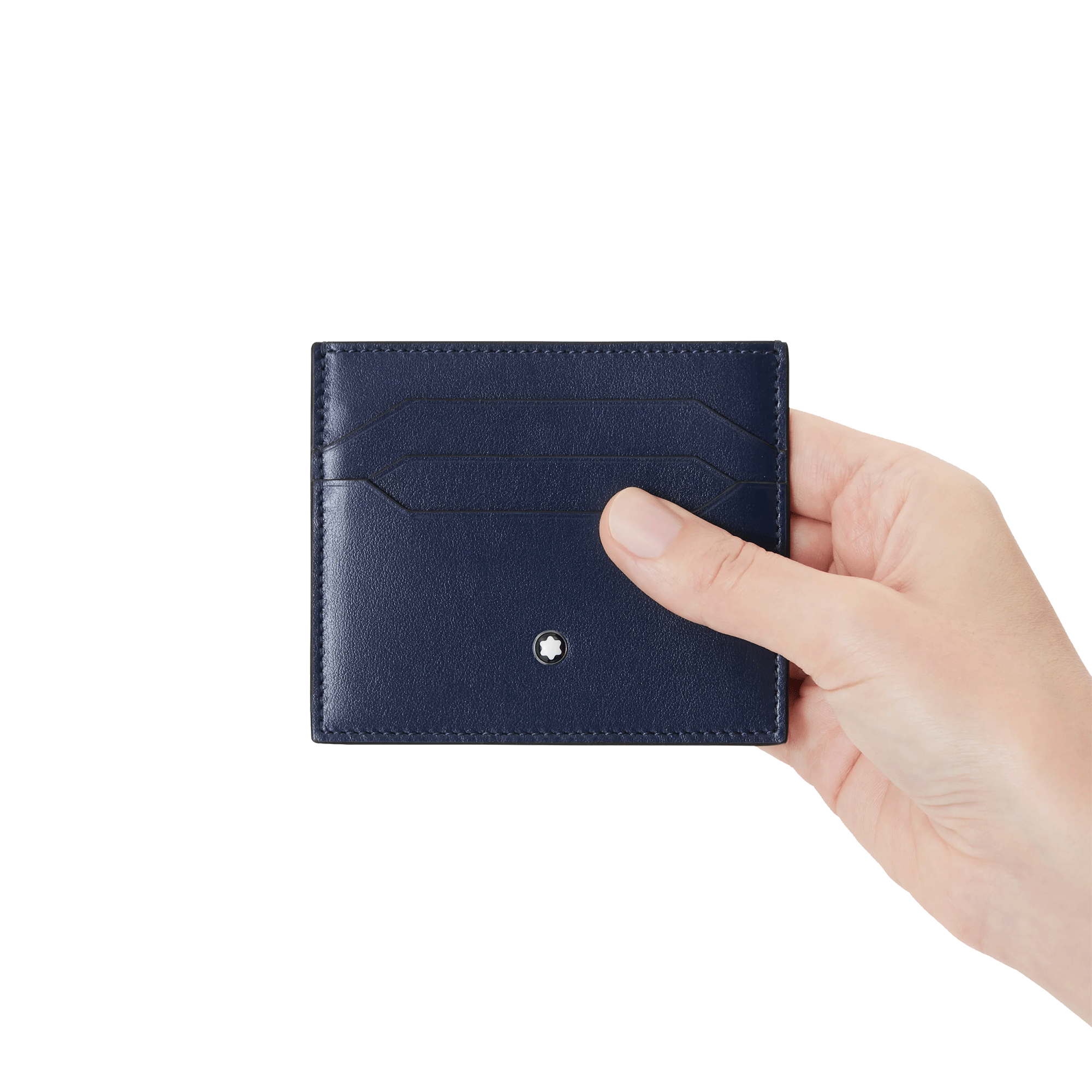 Montblanc Meisterstuck Card Holder 6cc in Ink Blue Leather - Berry's Jewellers