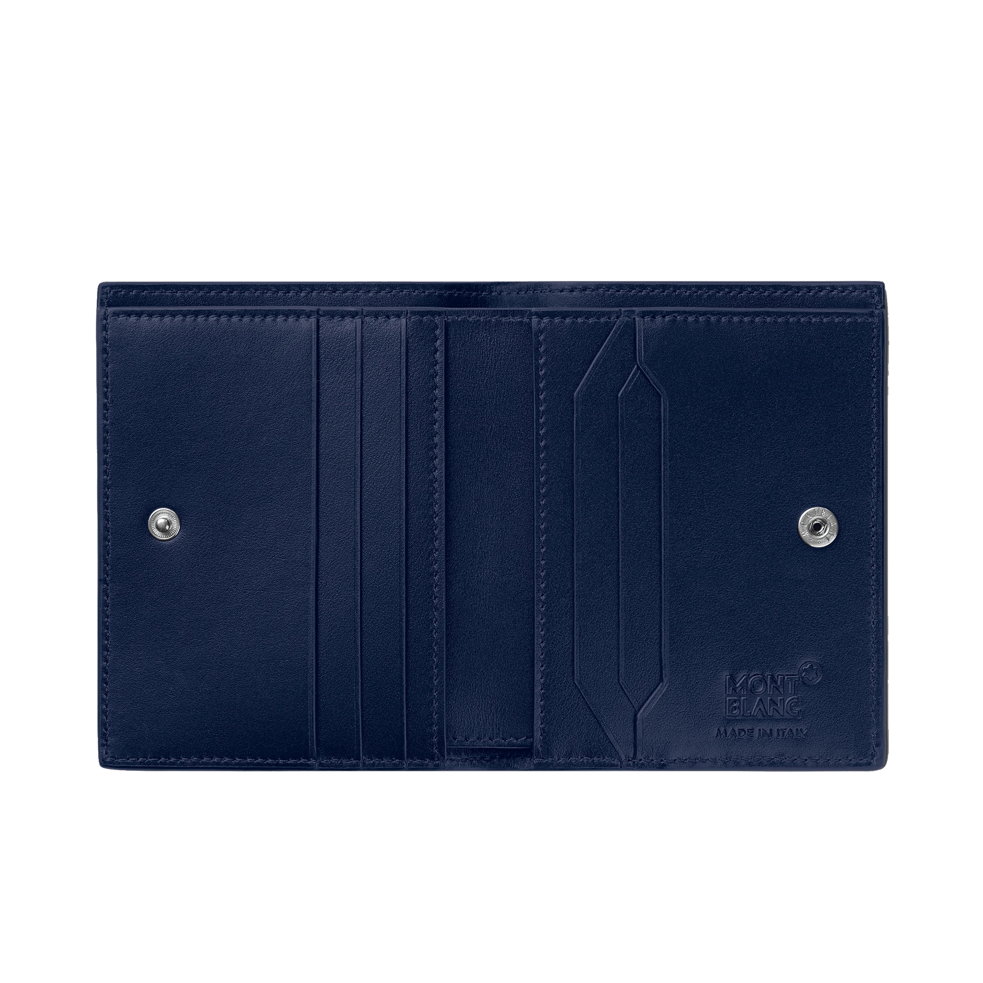 Meisterstuck Compact Wallet 6cc in Ink Blue Leather