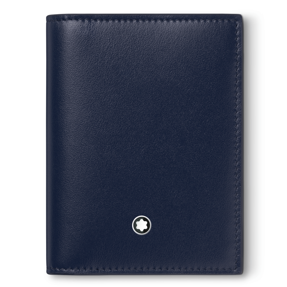 Montblanc Meisterstuck Ink Blue Leather 4cc Card Holder - Berry's Jewellers