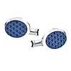 Montblanc Meisterstuck Oval Steel Blue Lacquer Cufflinks - Berry's Jewellers