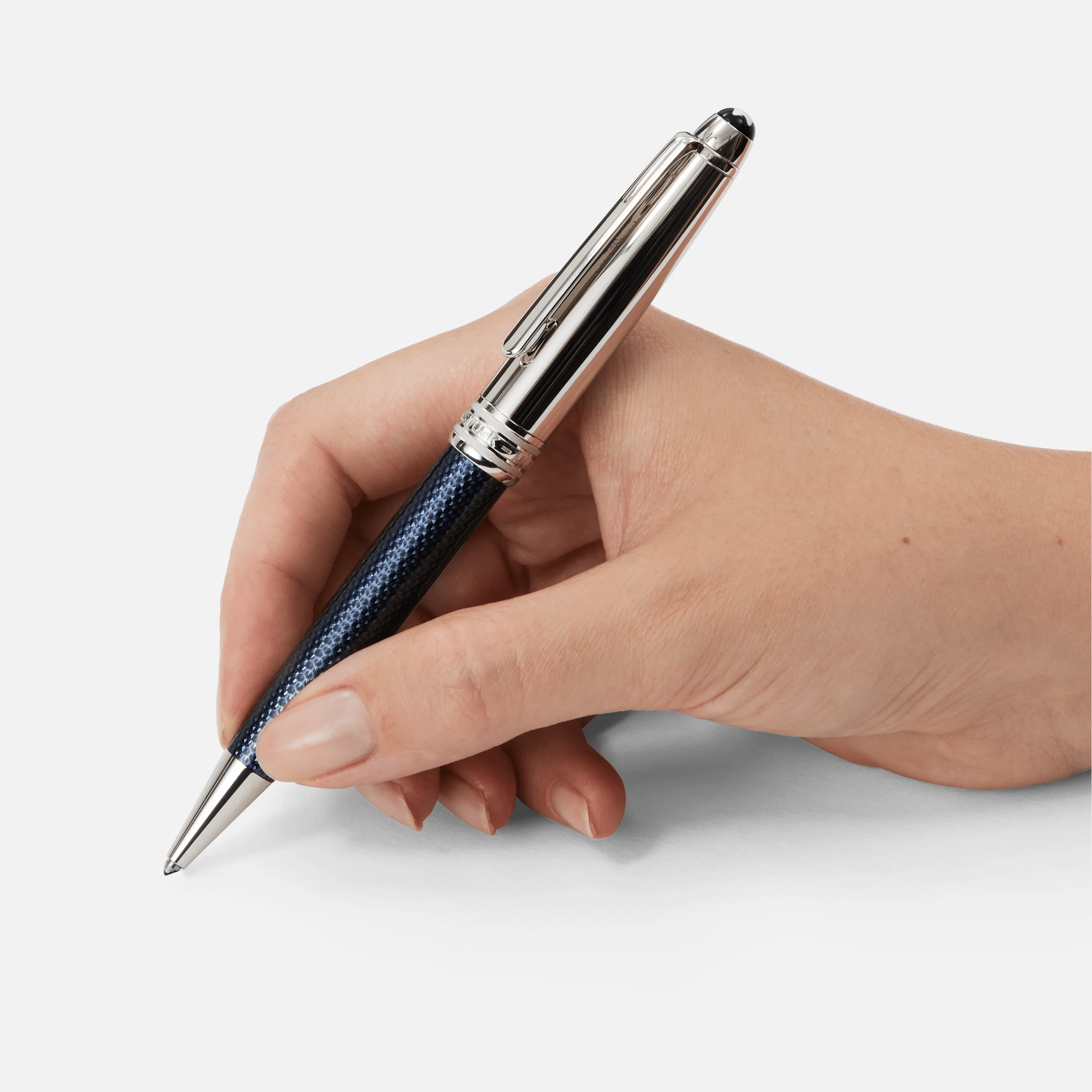 Montblanc Meisterstuck Solitaire Doue Blue Hour Classique Ballpoint Pen - Berry's Jewellers