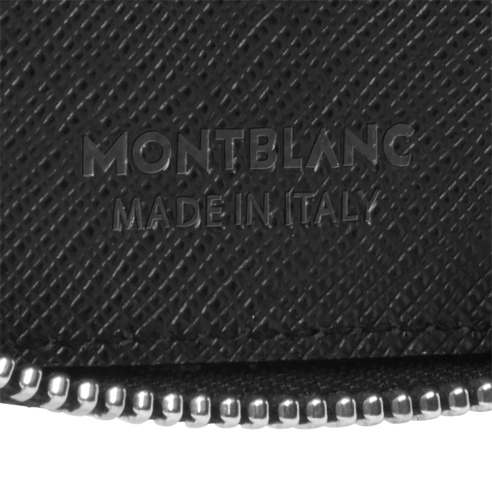 Montblanc Sartorial Two Zip Black Leather Pen Pouch - Berry's Jewellers