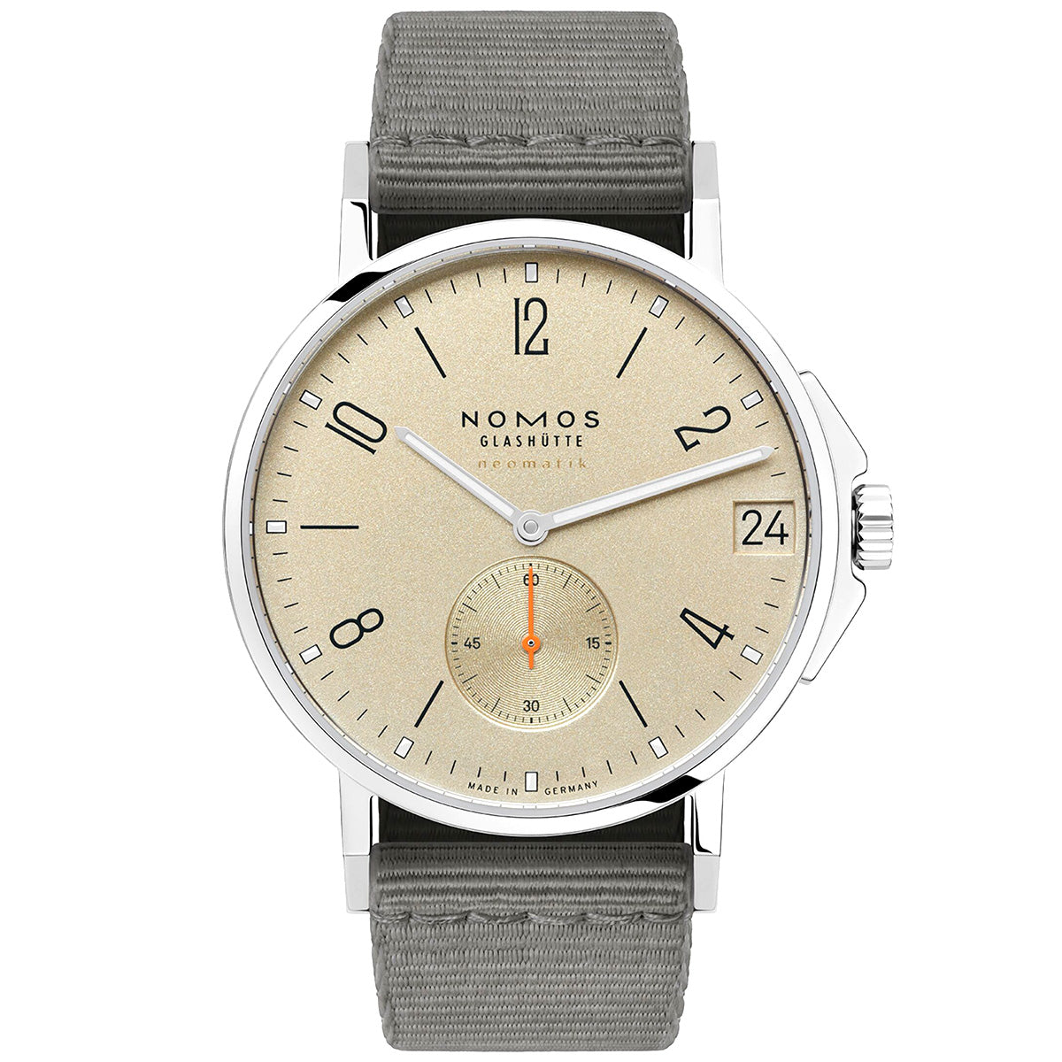 NOMOS Glashütte Ahoi Neomatik 38mm Date Sand Dial Sky Automatic Watch - Berry's Jewellers