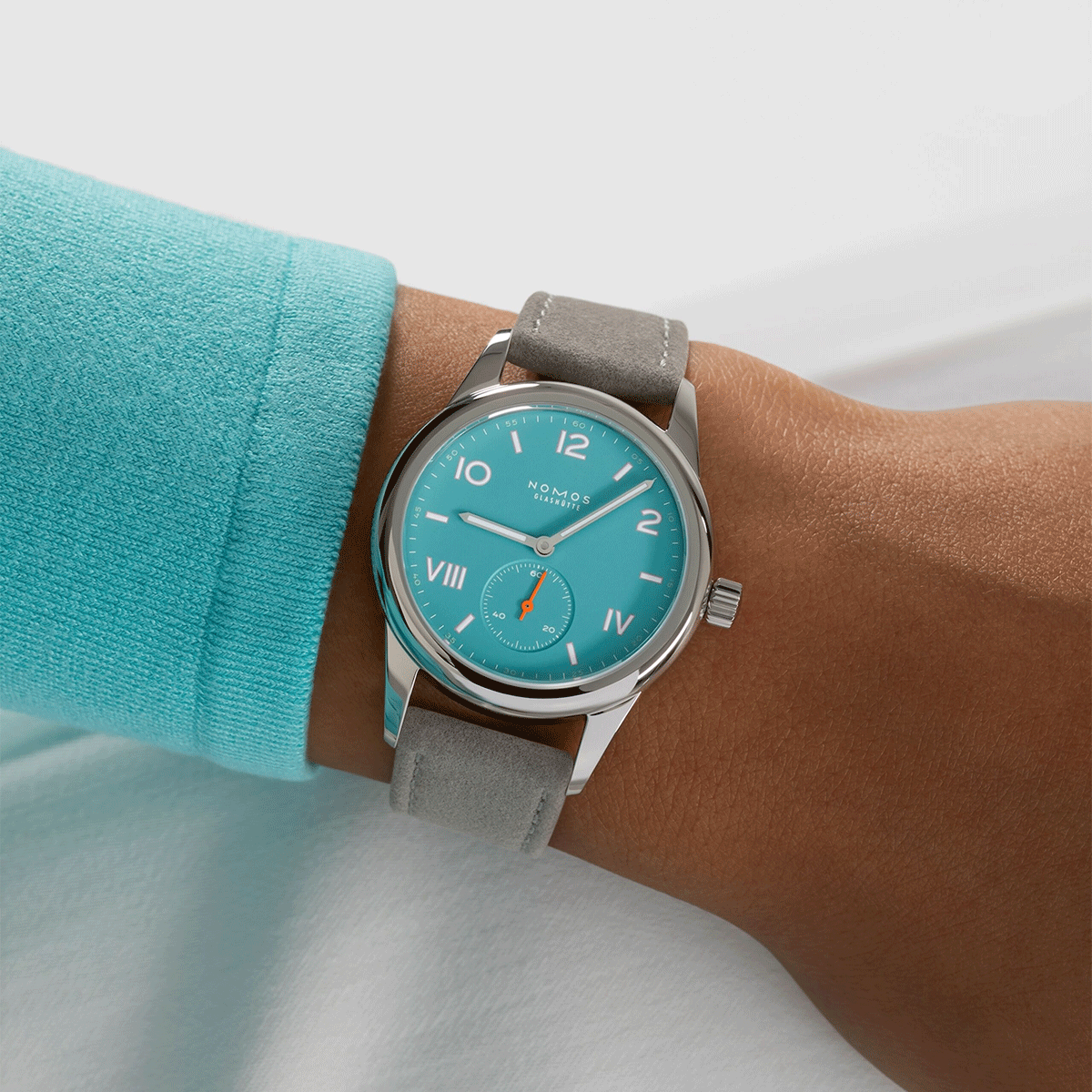 NOMOS Glashütte Club Campus 36mm Turquoise Dial Manual-Wind Watch . - Berry's Jewellers