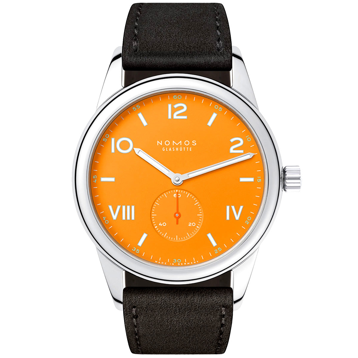 NOMOS Glashütte Club Campus 38mm Future Orange Manual-Wind Watch - Berry's Jewellers