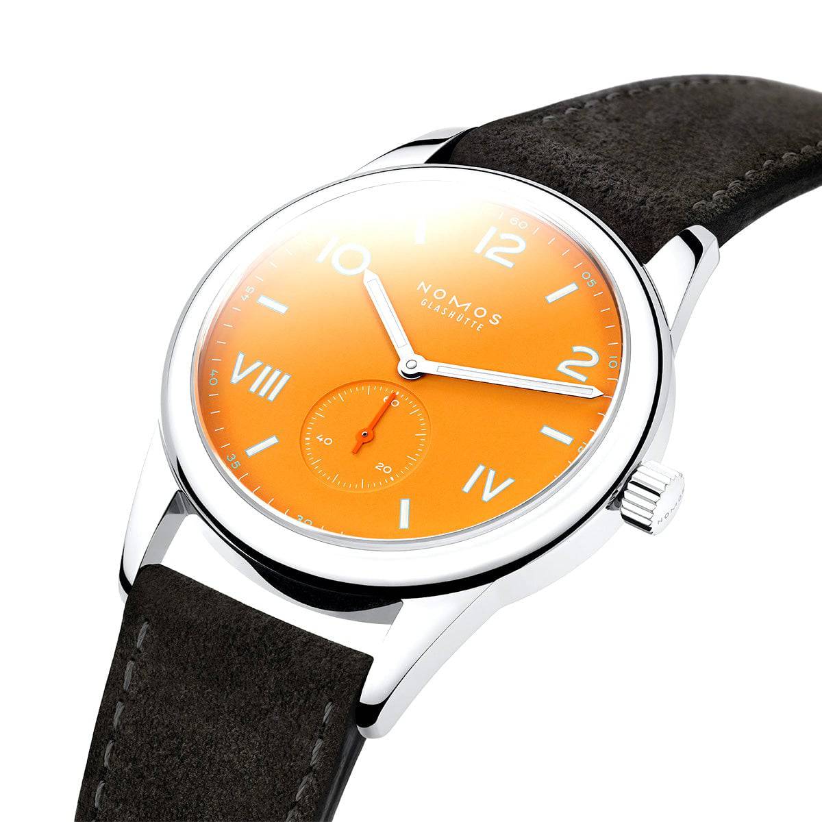 NOMOS Glashütte Club Campus 38mm Future Orange Manual-Wind Watch - Berry's Jewellers