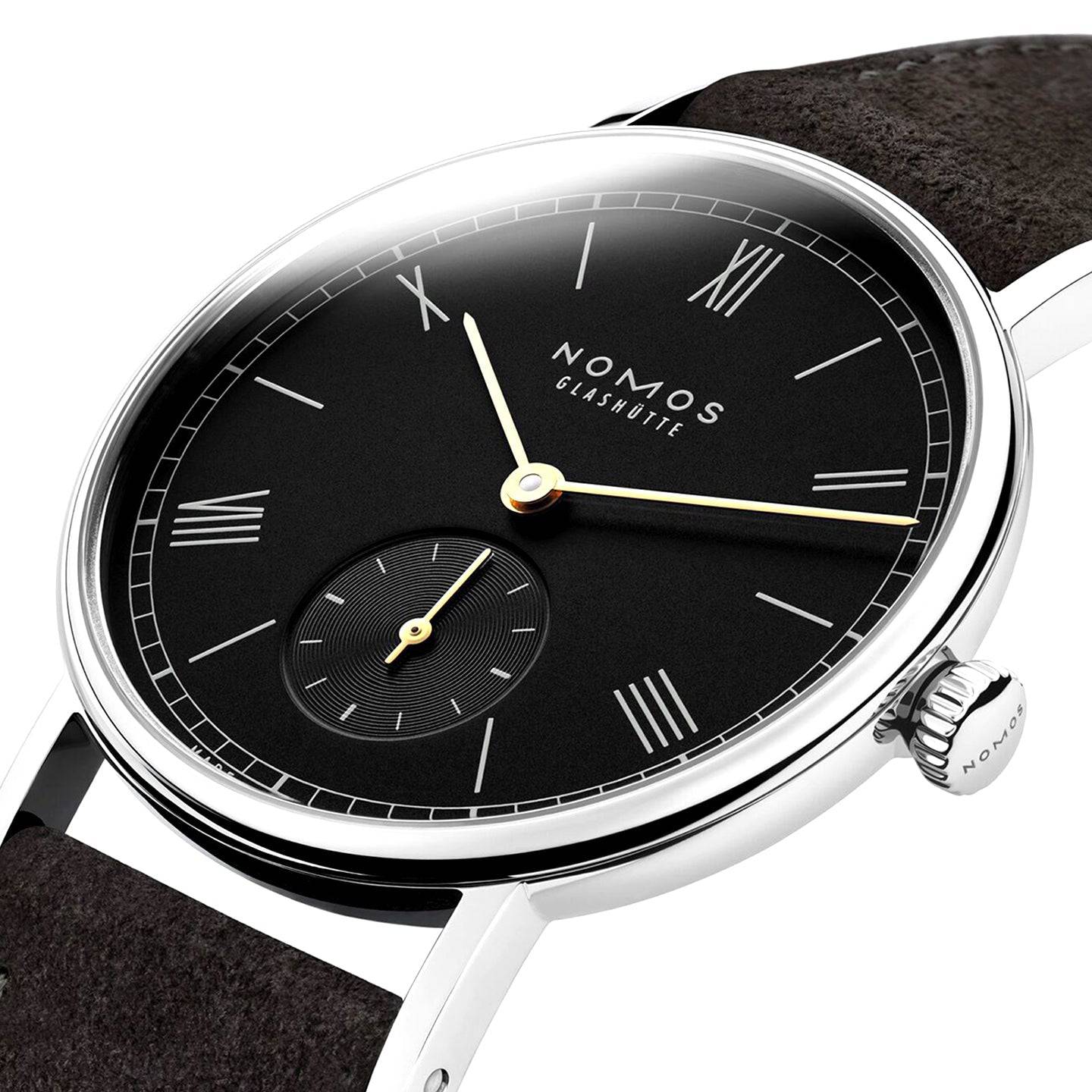 NOMOS Glashütte Ludwig 33mm Noir Black Dial Sapphire Glass Watch - Berry's Jewellers