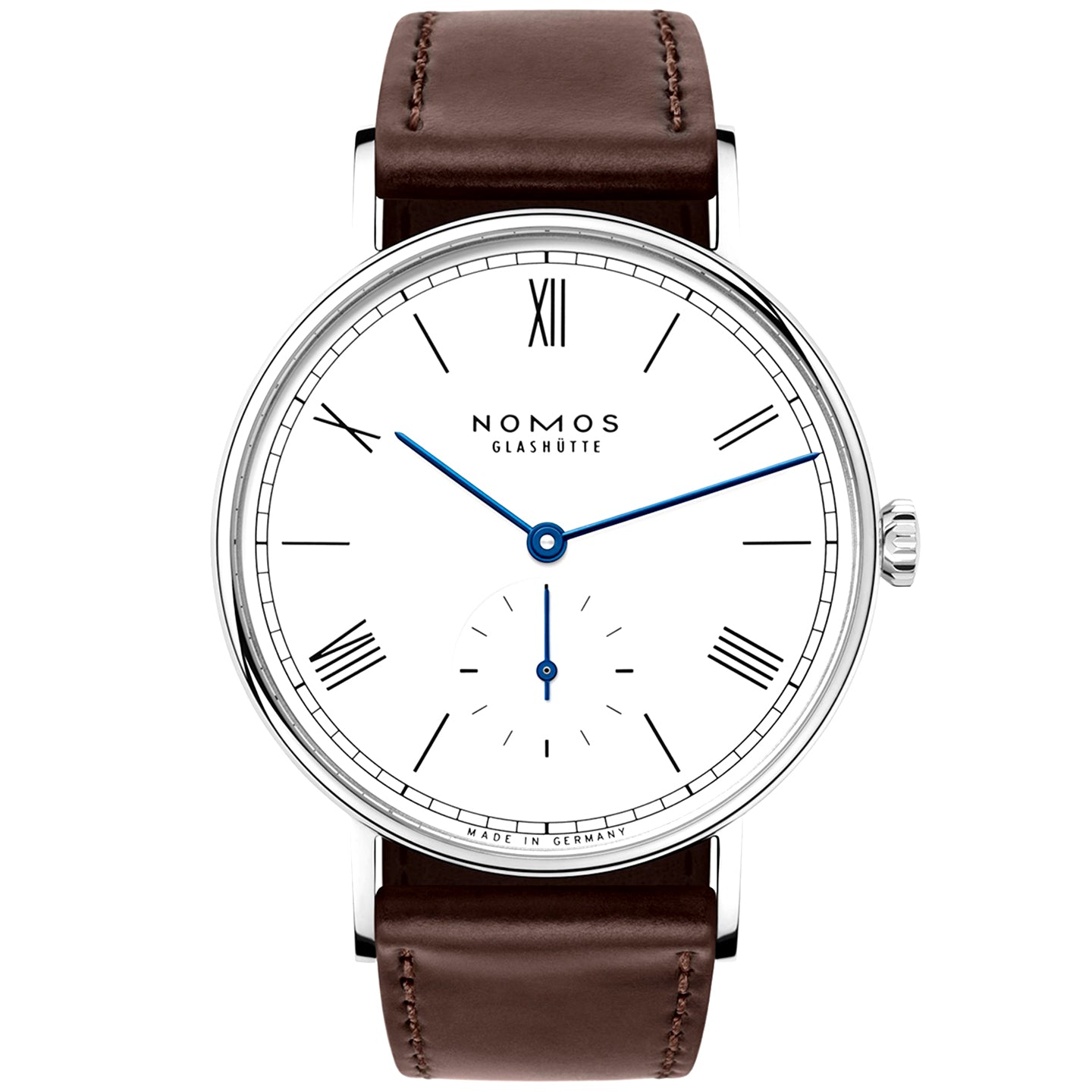 Ludwig 38mm Enamel White Dial Sapphire Glass Watch