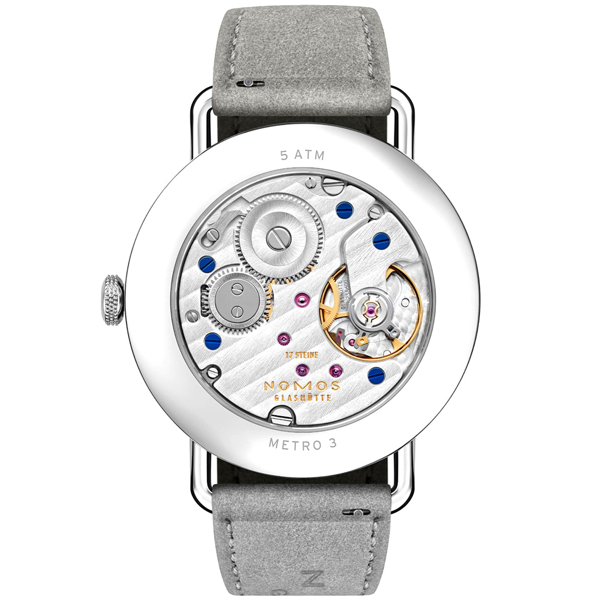 NOMOS Glashütte Metro 33mm Muted Red Dial Ladies Strap Watch - Berry's Jewellers