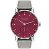 NOMOS Glashütte Metro 33mm Muted Red Dial Ladies Strap Watch - Berry's Jewellers