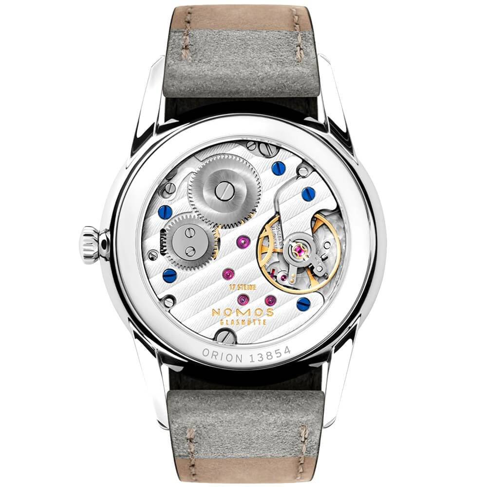 NOMOS Glashütte Orion 33 Small Seconds Gold Dial Ladies Strap Watch - Berry's Jewellers