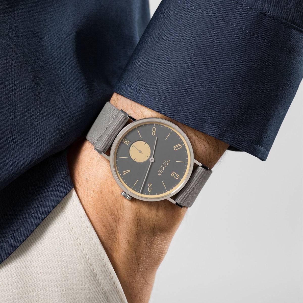 NOMOS Glashütte Tangente 38mm 'Haifischgrau' Limited Edition Watch - Berry's Jewellers