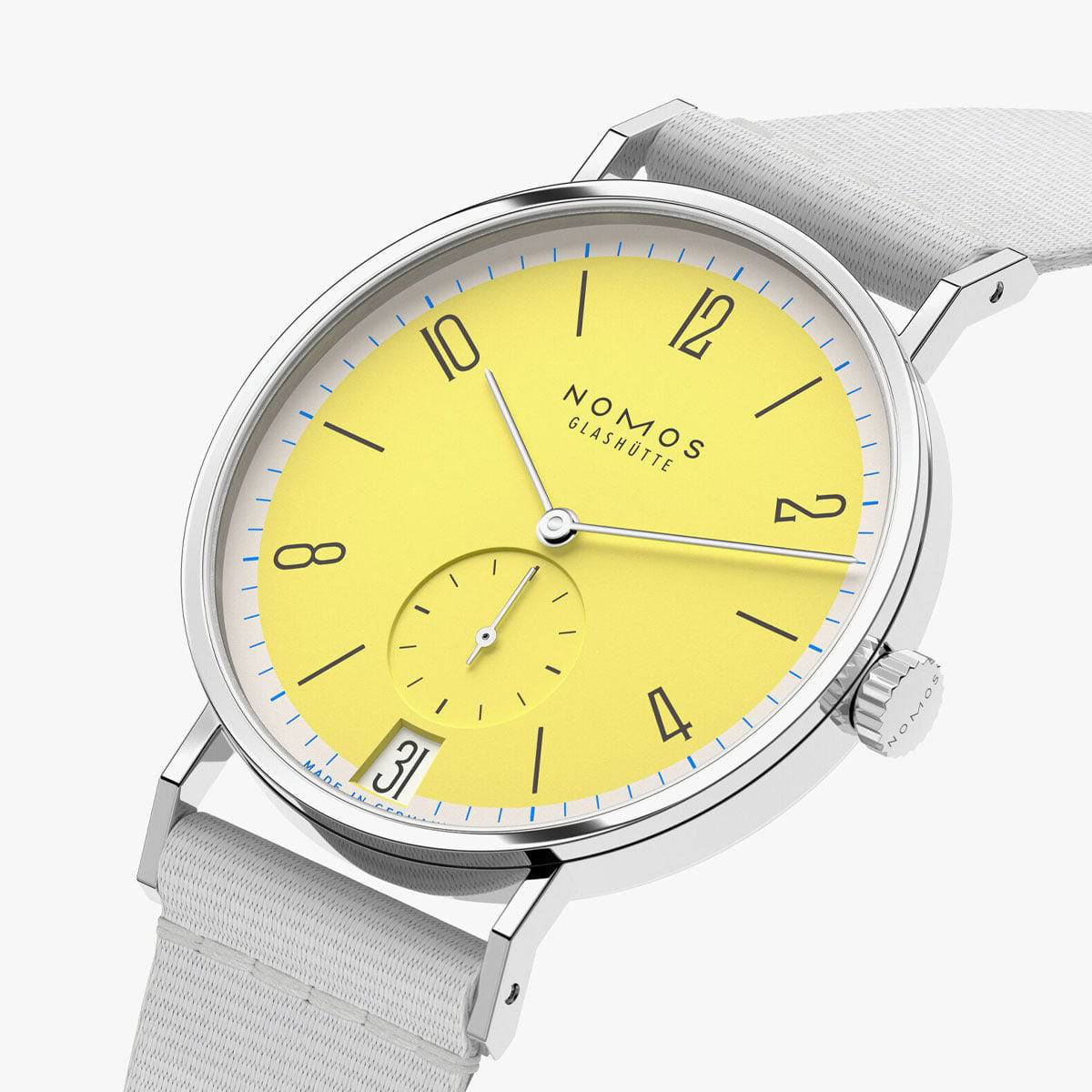 NOMOS Glashütte Tangente 38mm 'Kanari' Limited Edition Watch - Berry's Jewellers