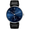 NOMOS Glashütte Tangente Neomatik 35mm Blue Dial Automatic Strap Watch - Berry's Jewellers