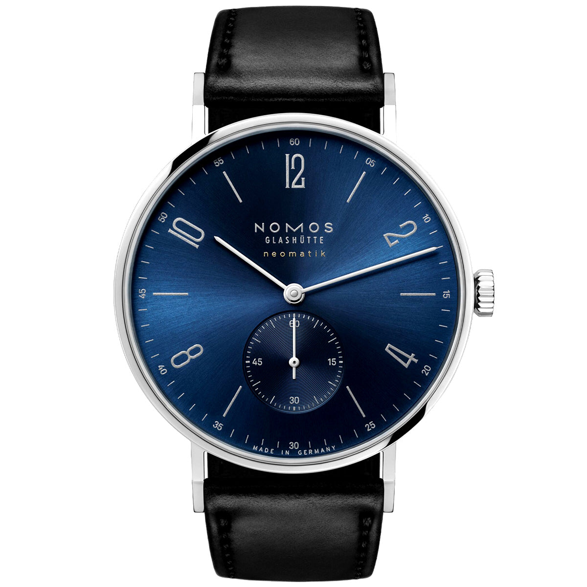 NOMOS Glashütte Tangente Neomatik 39mm Blue Dial Automatic Strap Watch - Berry's Jewellers