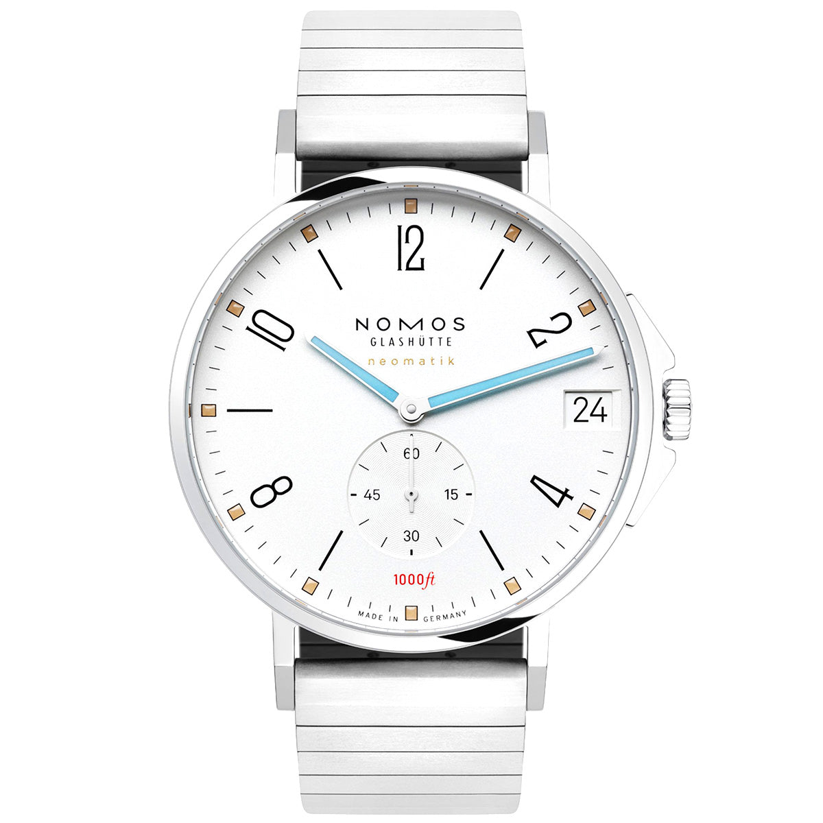 NOMOS Glashütte Tangente Sport Neomatik 42 Date White Automatic Bracelet Watch - Berry's Jewellers