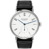 NOMOS Glashütte Tangomat 38mm White Dial Automatic Leather Strap Watch - Berry's Jewellers