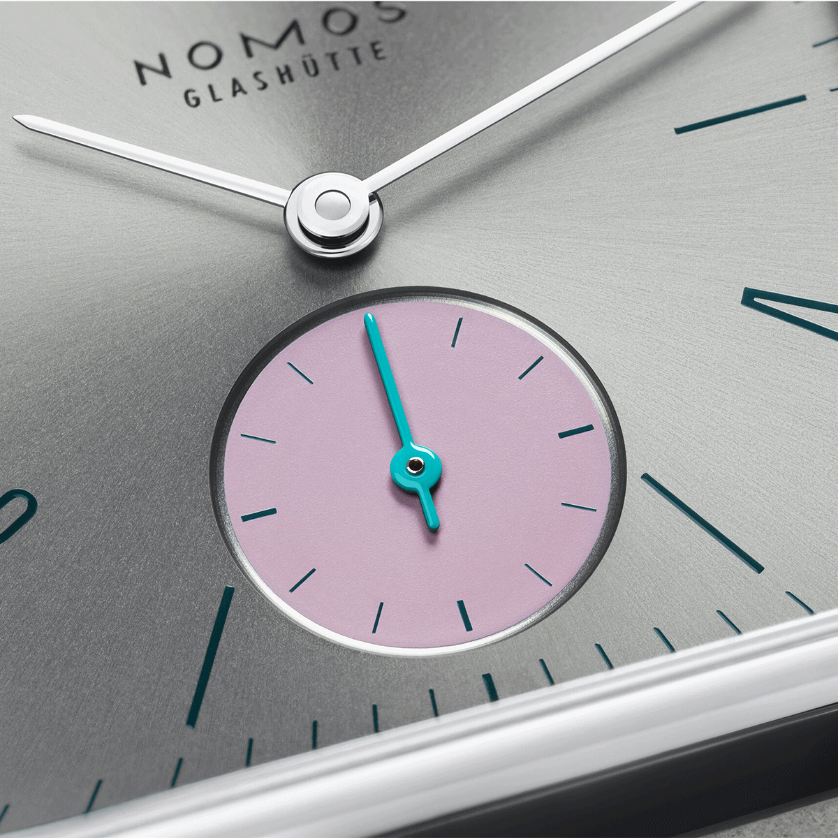 NOMOS Glashütte Tetra Die Unerreichbare 30mm Silvercut & Pink Dial Ladies Watch - Berry's Jewellers