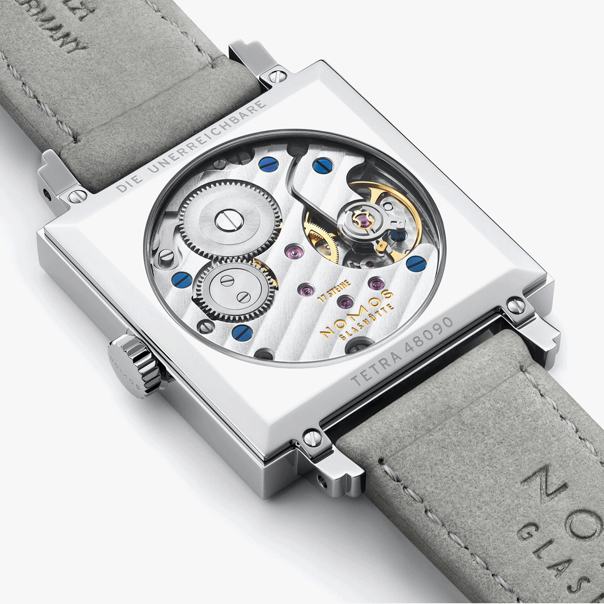 NOMOS Glashütte Tetra Die Unerreichbare 30mm Silvercut & Pink Dial Ladies Watch - Berry's Jewellers