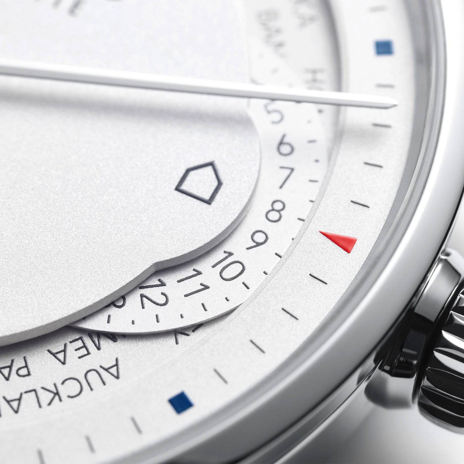 NOMOS Glashütte Zurich Steel World Timer 40mm White Dial Men's Automatic Watch - Berry's Jewellers