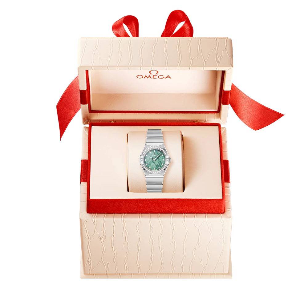 OMEGA Constellation 25mm Green Meteorite Dial Ladies Watch - Berry's Jewellers