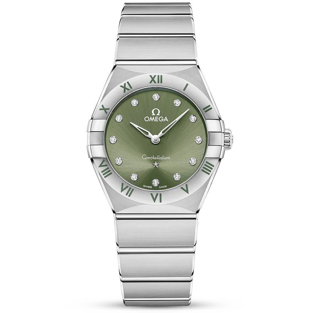 Constellation 28mm Green Diamond Dial Ladies Bracelet Watch