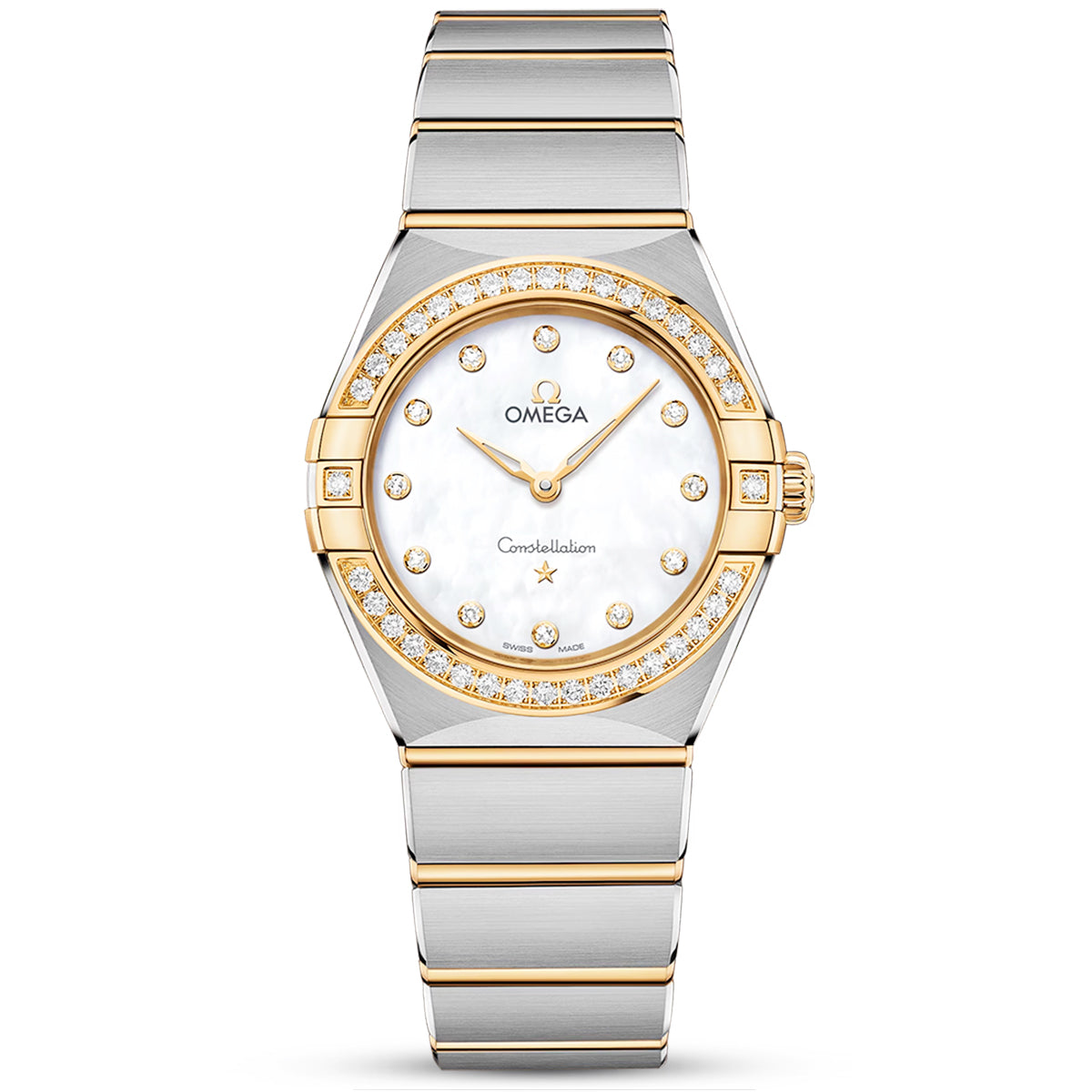 Constellation 28mm Steel & 18ct Yellow Gold Diamond Set Ladies Watch