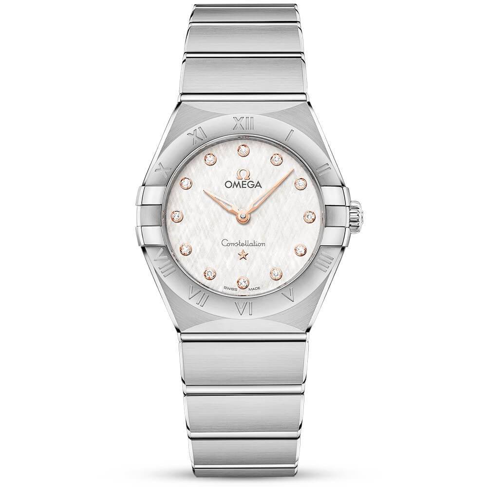 OMEGA Constellation 28mm White Diamond Dial Ladies Watch - Berry's Jewellers