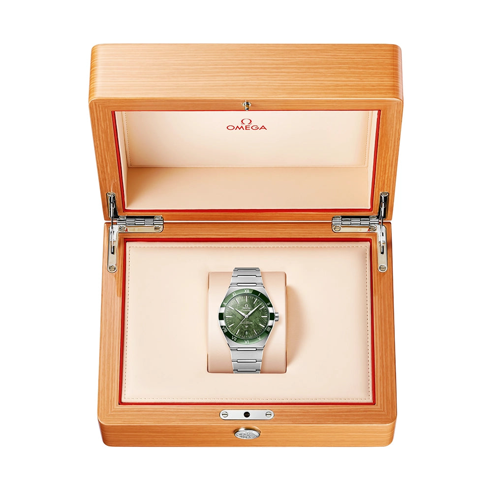 OMEGA Constellation 41mm Green Meteorite Dial Automatic Bracelet Watch - Berry's Jewellers