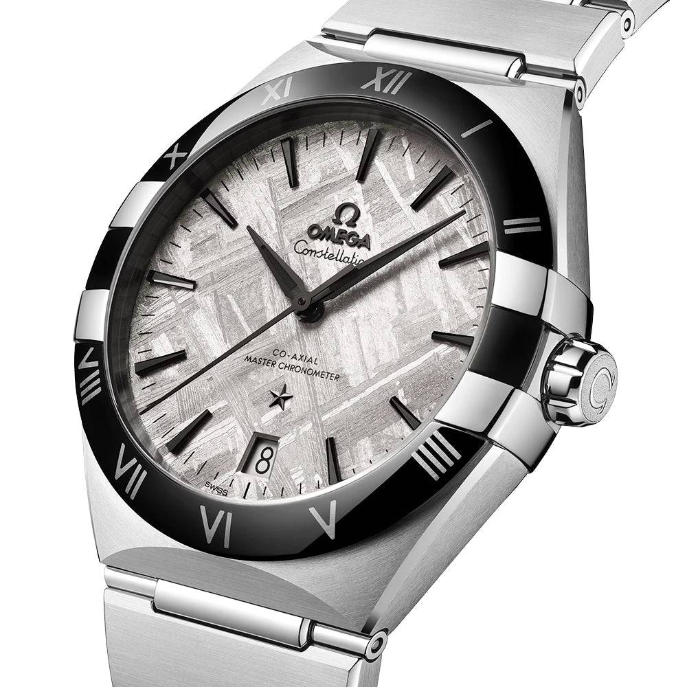 OMEGA Constellation 41mm Grey Meteorite Dial Automatic Bracelet Watch - Berry's Jewellers